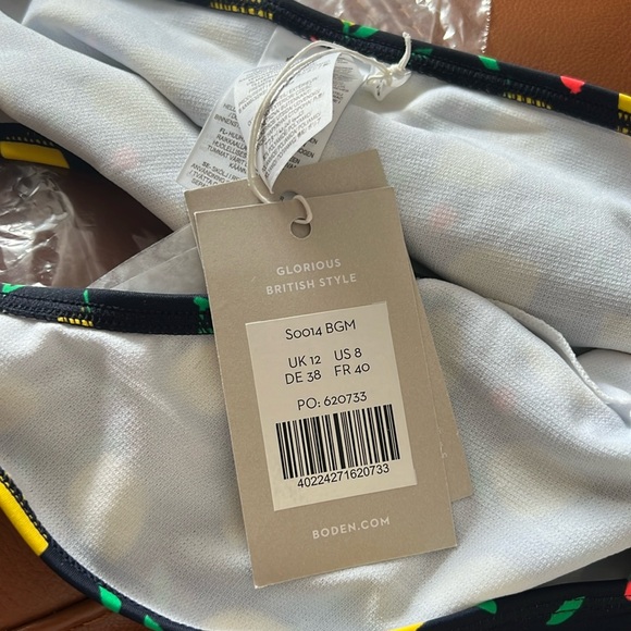 NWT Boden 🍋lemons Bikini Bottom Sz 6. C23 - Picture 4 of 5